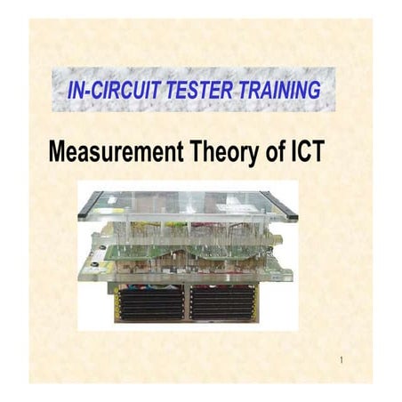 Matery training ICT ( IN Circuit Test Machine)