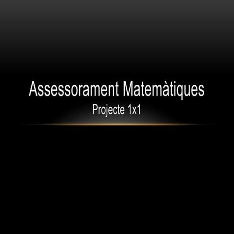 Matemàtiques - Assessorament eduCAT1x1