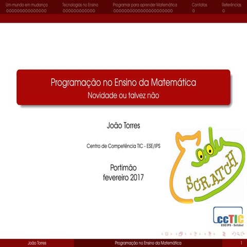 Programaçao no ensino da Matemática: novidade ou talvez não.
