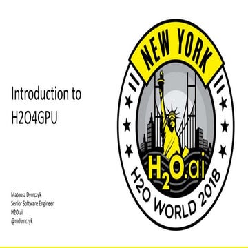 An Introduction to H2O4GPU