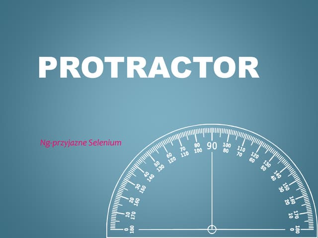 TGT#9 - Protractor: Ng-przyjazne Selenium - Mateusz Jamiołkowski 
