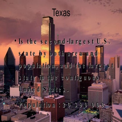 U.S. State Presentation - Texas | PPTX