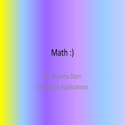 Math sydney rasmussen | PPTX