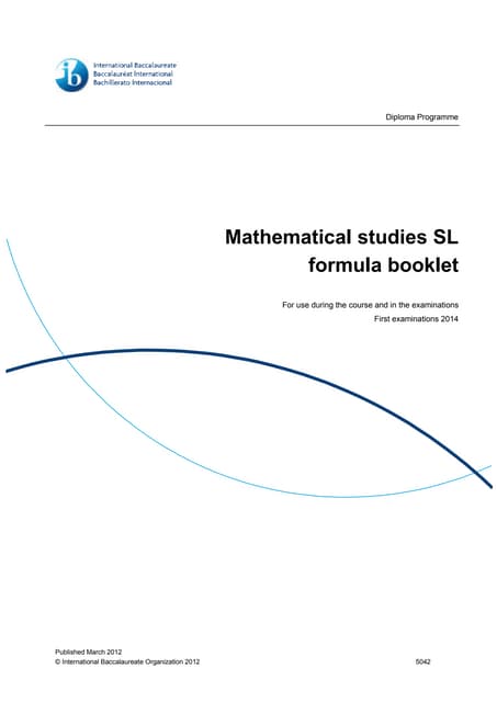 Sl Formulabooklet