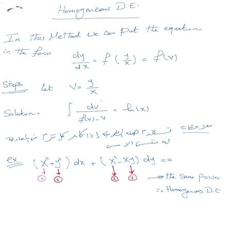 diffrintial equations homogenousdiffrintial equations | PDF