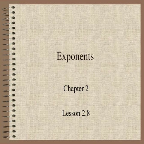 Exponents
