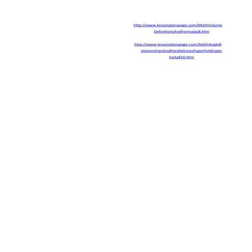 Math hotchalk lesson plan about volumes | DOCX