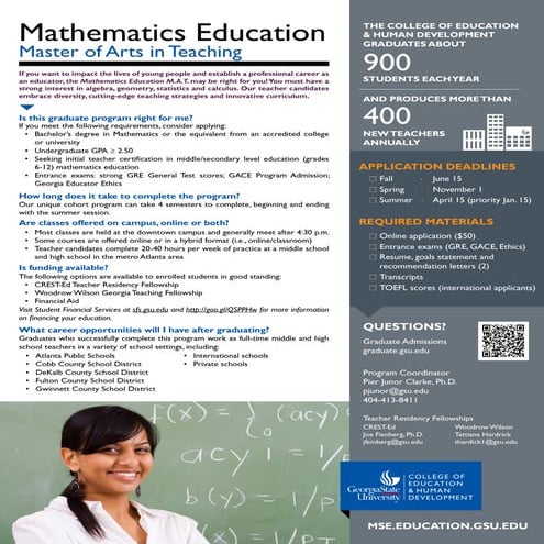 Graduate Program Sample Fliers | PDF