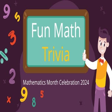 MATH TRIVIA FOR ELEMENTARY PUPILS FOR MATHEMATICS MONTH | PPTX