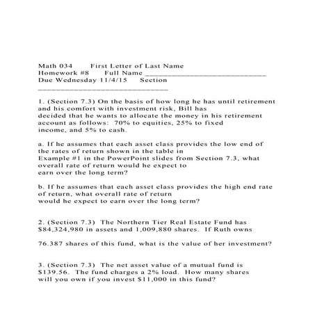 Math 034       First Letter of Last Name Homework #8      .docx