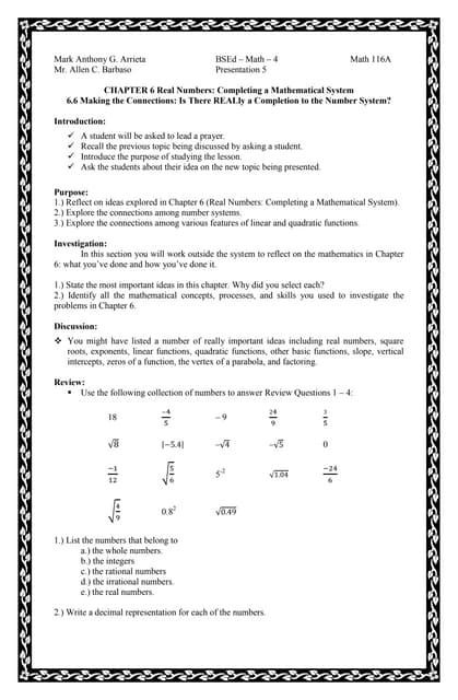 Lesson plan in elementary mathematics five | PDF