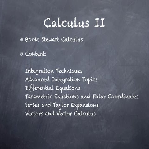 Calculus II - 1 | KEY | Physics | Science