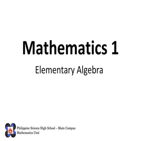 Math 1 Orientation Presentation
