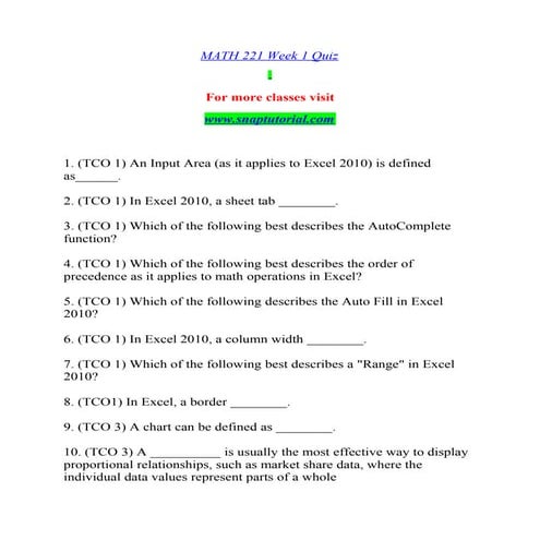 Math 221 Massive Success / snaptutorial.com