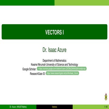 Vector analysis | PPT