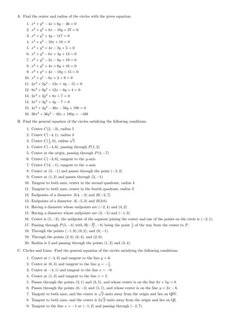 Grade 10 Math Quarter 2 Equation of the Circle | PPT