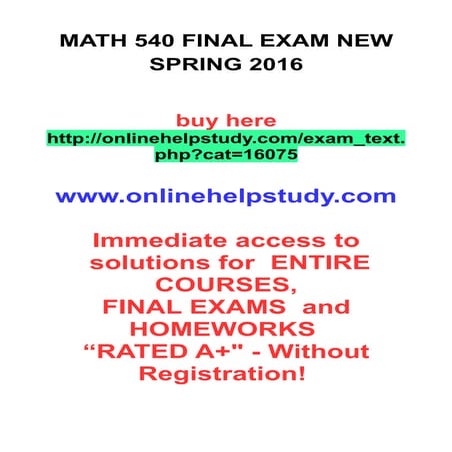 Mgt 538 final exam new | ODT