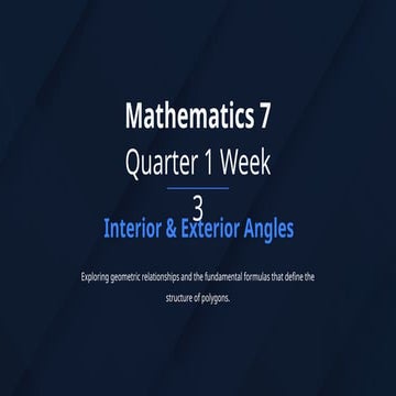 Understanding Interior and Exterior Angles in Polygons: Formulas and ...