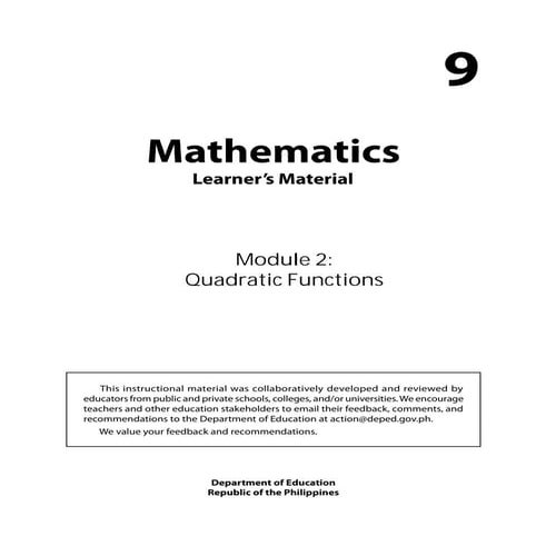 Math 9 (module 2)