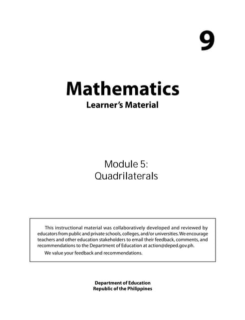 Math 9 (module 5)