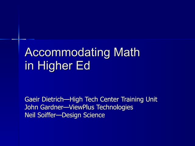 Math Accommodations