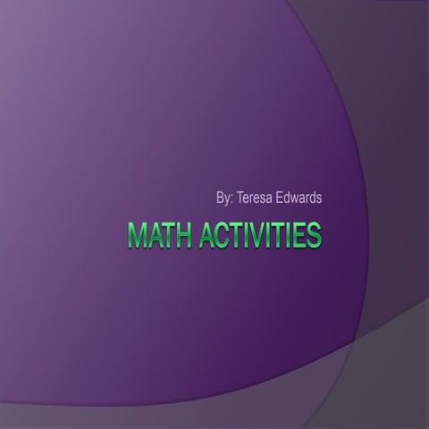 Math activities