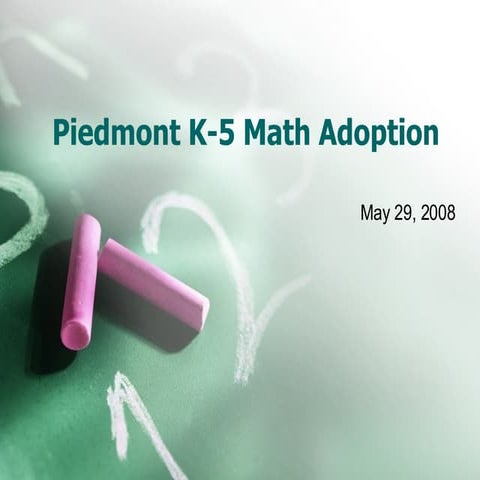 Mathadoption K5 Summary