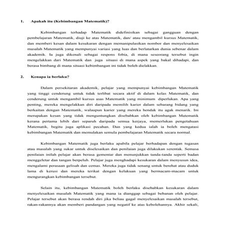 Math anxiety jenifer