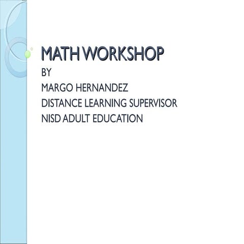 Mathapril workshop