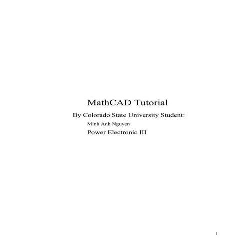 Mathcad | PDF