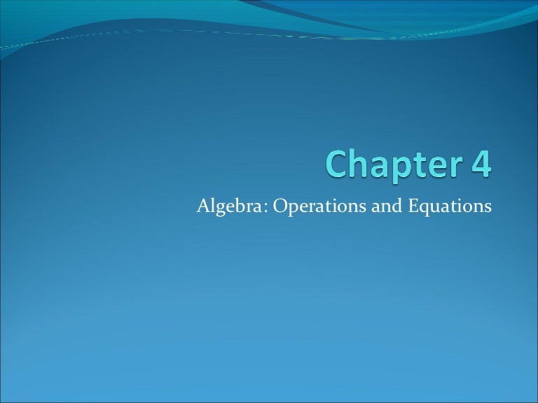 Math Chapter 4 Math Chapter 4