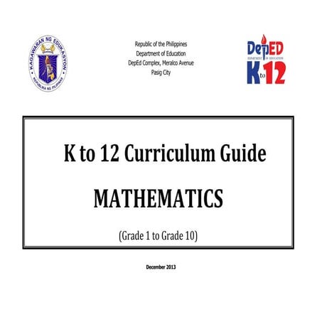 Math curriculum guide grades 1 10 december 2013