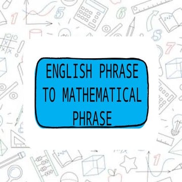 MATHEATICAL SENTENCE 1.pptx mathematicss | PPTX