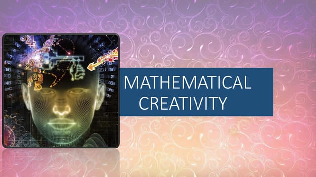 Mathematical creativity