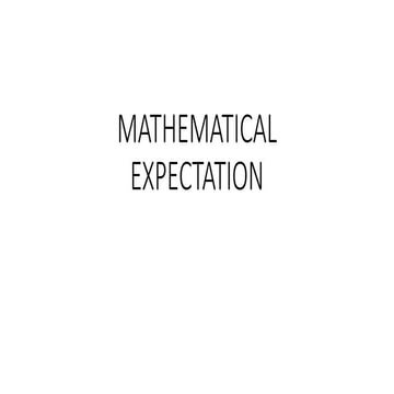 MATHEMATICAL EXPECTATION in random variables.pptx