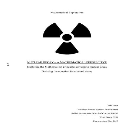 Nuclear Decay - A Mathematical Perspective