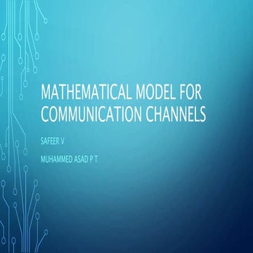 Mathematical model for communication channels
