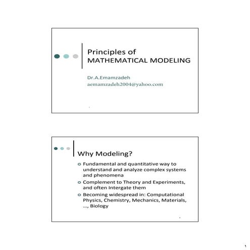 Mathematical Modeling | PDF
