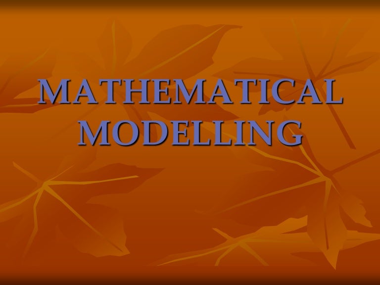 mathematical modelling thesis