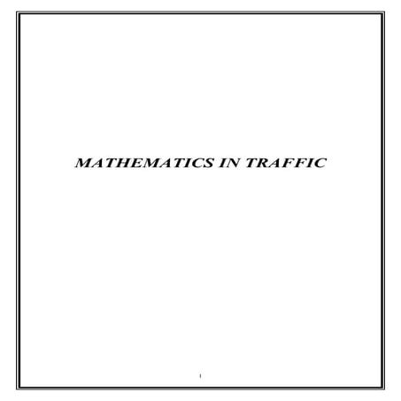 Mathematical modellingintrafficflows (1)