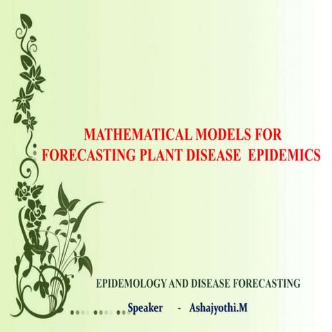 Mathematical models for plant disease epidemics