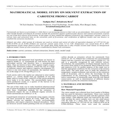 Enzyme Assisted Extraction of Carotenoids from Tomatoes | PPTX