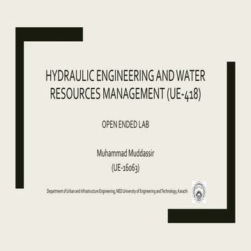 Mathematical models & water resource management