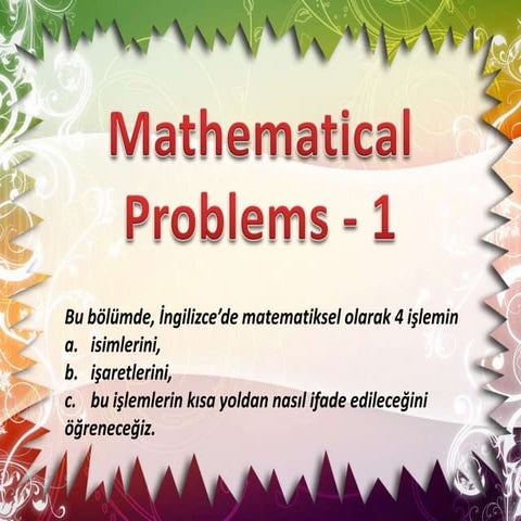 Mathematical problems