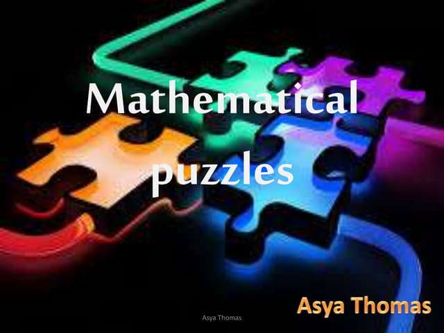 Mathematical puzzles