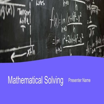 Mathematical Solving Template for Education.pptx