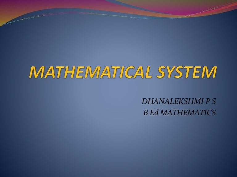 Mathematical system