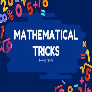 Mathematical tricks Lorena