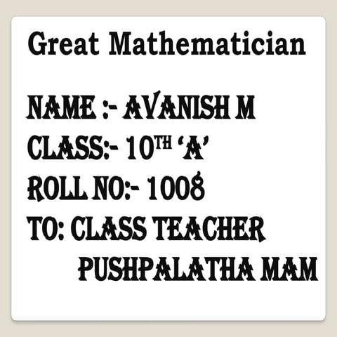 Contributions of s.ramanujan in mathematics | PPT