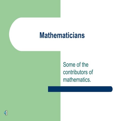 Mathematicians